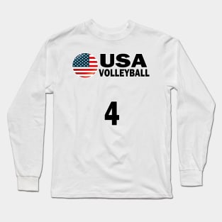 USA Volleyball #4 T-shirt Design Long Sleeve T-Shirt